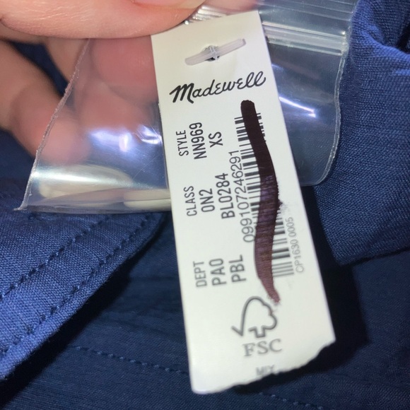 Madewell Womens Blue Superoversized Shirt Jacket - Picture 8 of 8